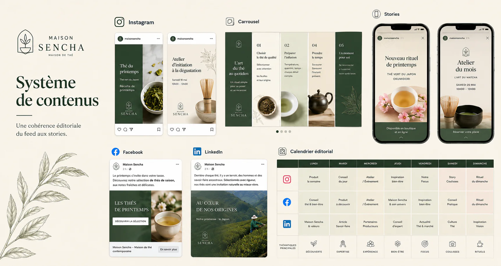 Système de contenus cohérent pour Instagram, Facebook et LinkedIn
