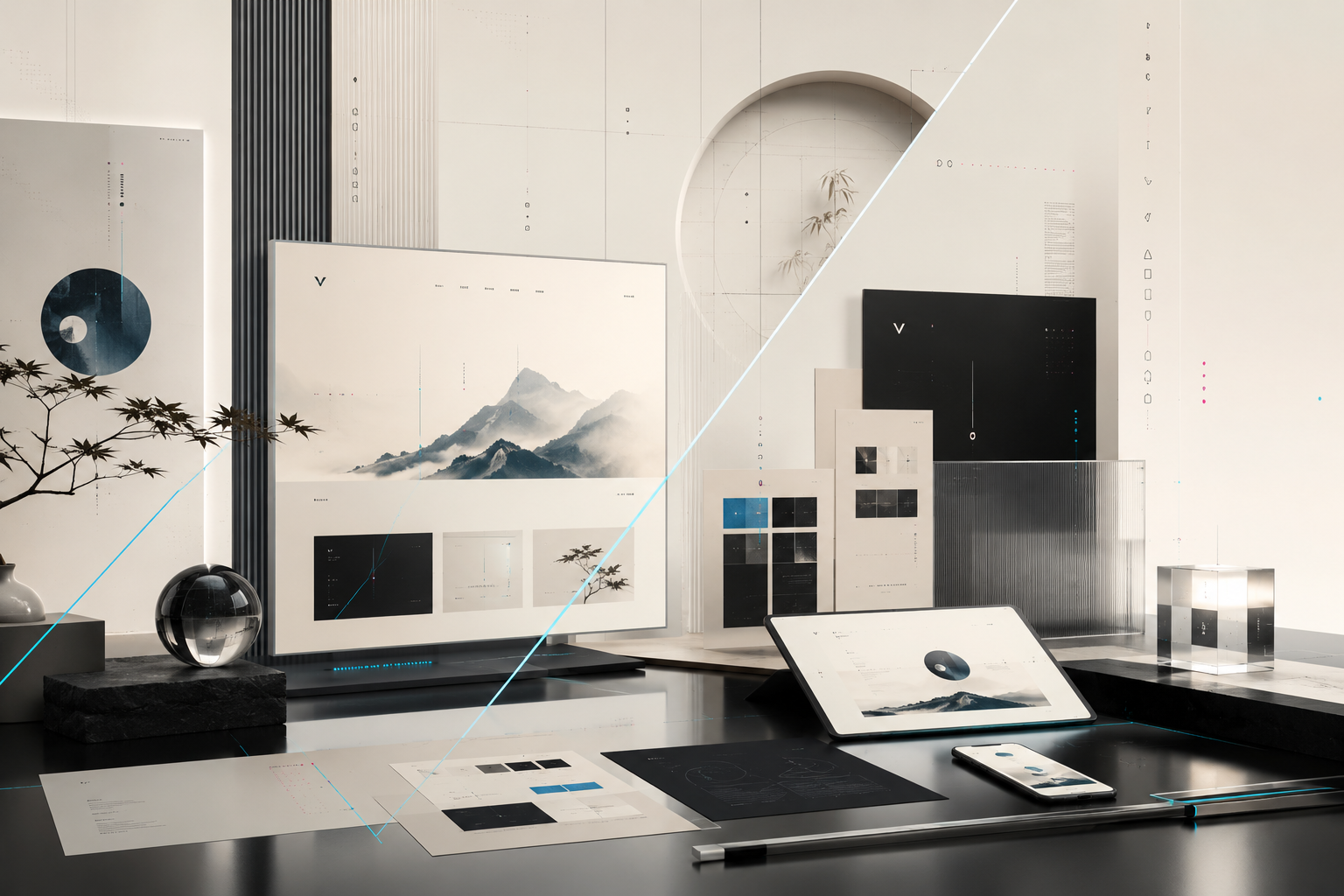 Workspace minimaliste humain et technique