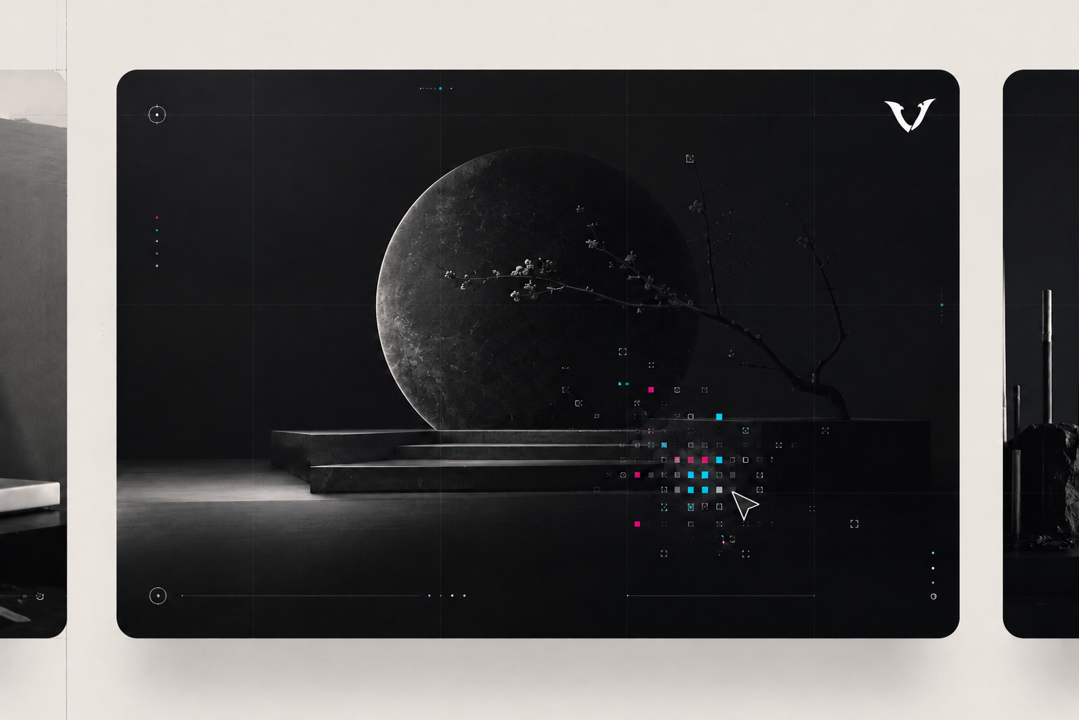 Interface stratégique sombre pour un projet digital LoViT